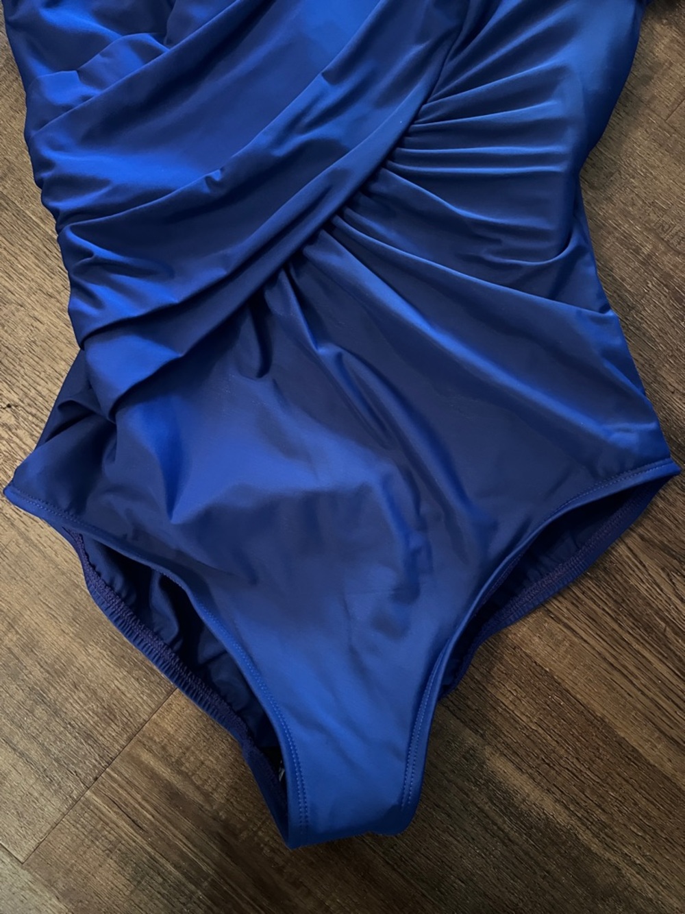 Miraclesuit Tulia Azul Blue One Piece Swimsuit Ruched Tummy Control NWT Size 14 - Picture 10 of 13